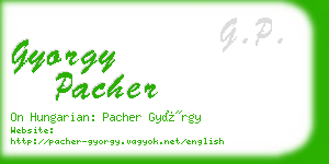 gyorgy pacher business card